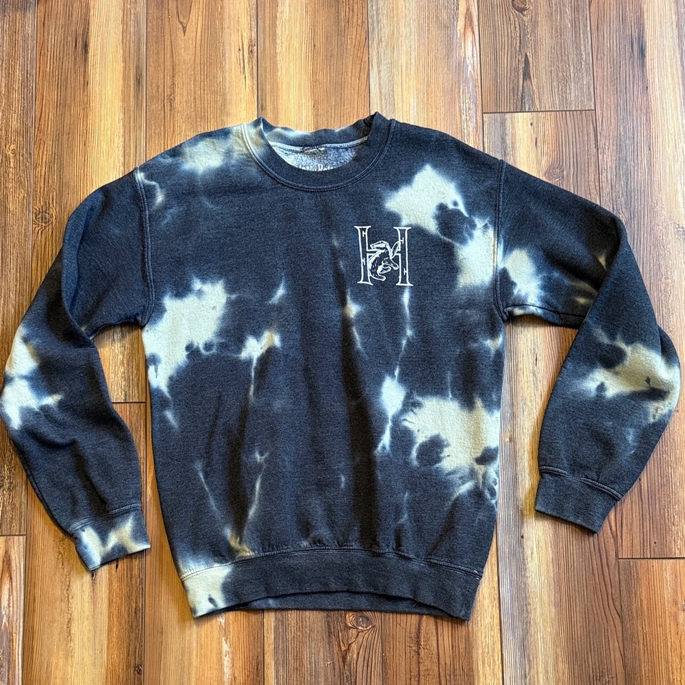 Harry Potter Hufflepuff Acid Washed Crewneck Sweater - Picture 1 of 5